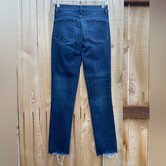 PAIGE Jeans, Verdugo Ankle, Dark Wash, Light Distress, Raw Hem. Women’s Size 27 - Picture 3 of 10